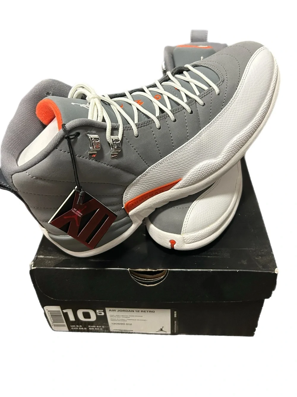 Jordan 12 Retros - Gray, White, Orange